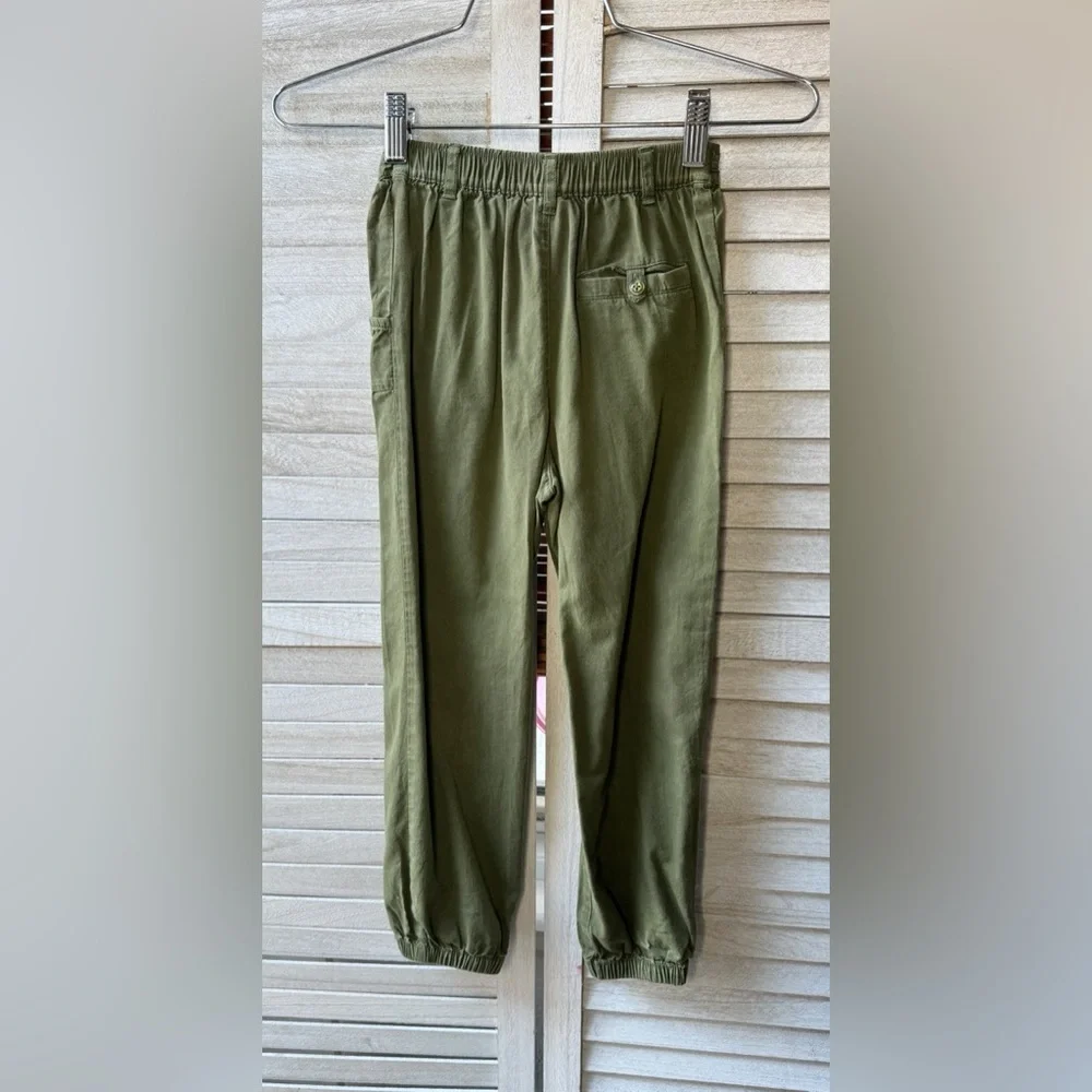 OshKosh B’gosh Olive Green Jogger Pants Girls 5T Utility Tie Waist Casual